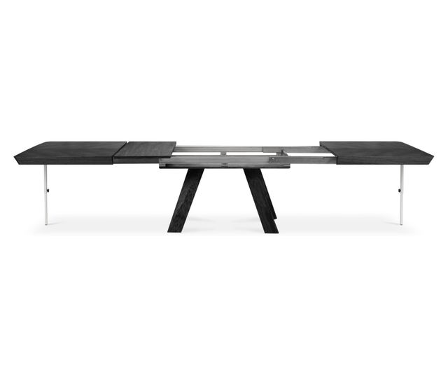 Разтегателна маса за хранене Windsor & Co, Njal, цвят черен дъб