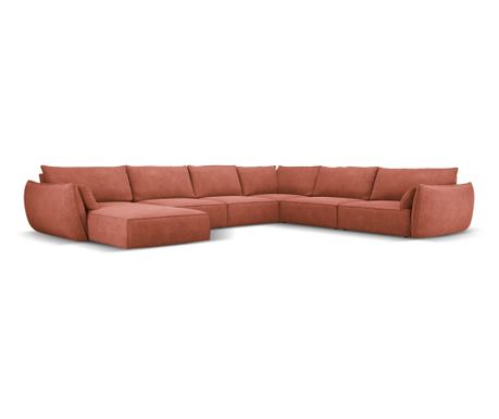 Kutna U garnitura Micadoni Home 536436, Kaelle, terakota, 85x284x384 cm