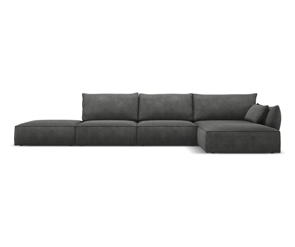 Sarokülőgarnitúra Mazzini 840211, Vanda, sötétszürke, 85x171x364 cm - 3
