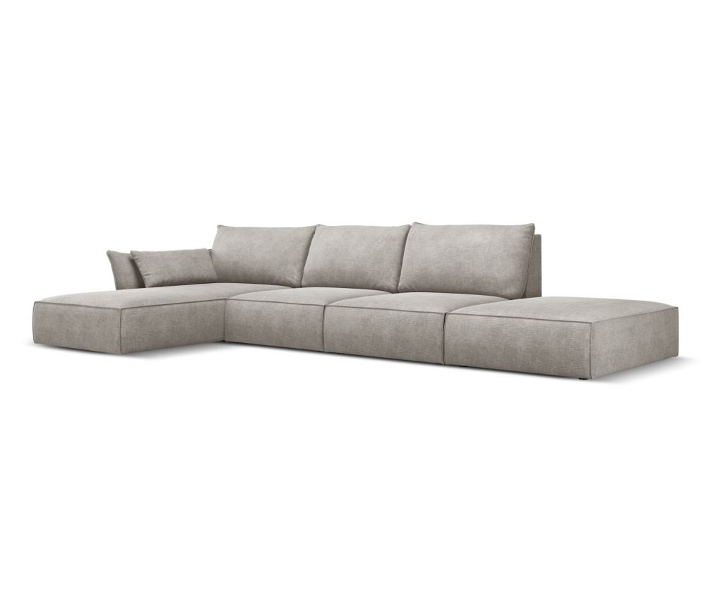 Sarokülőgarnitúra Mazzini 840211, Vanda, Világosszürke, 85x171x364 cm - 3