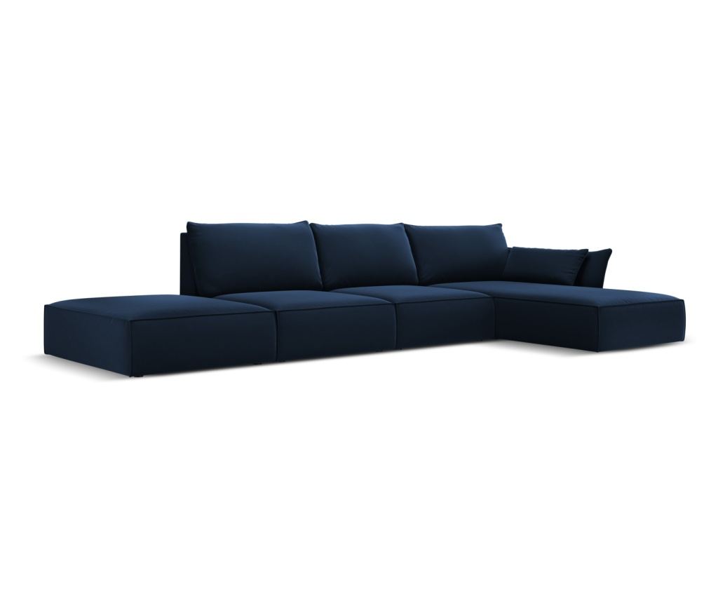Sarokkanapé Mazzini 840211, Vanda, Királykék, 85x171x364 cm - 3