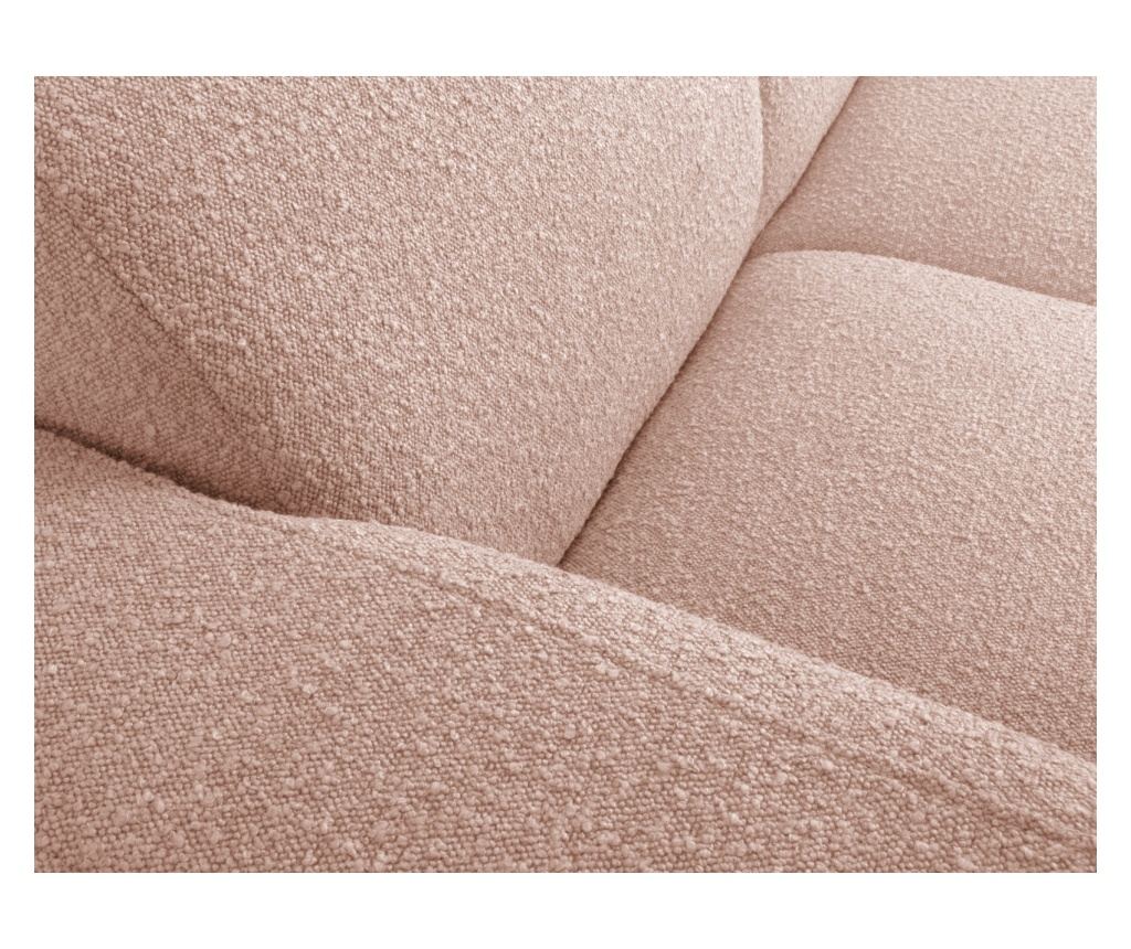 Sarokkanapé Micadoni Home 538755, Molino, púder rózsaszín, 75x252x252 cm - 4