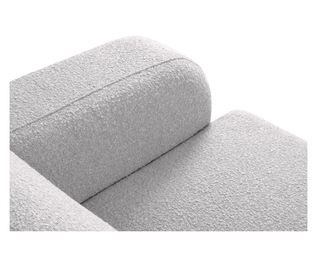 Sarokkanapé Micadoni Home 538755, Molino, Világosszürke, 75x252x252 cm - 5