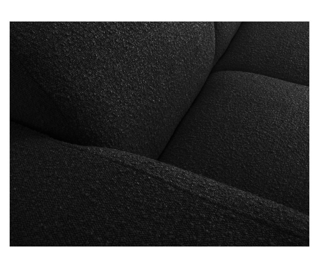 Sarokülőgarnitúra Micadoni Home 538755, Molino, Fekete, 75x252x252 cm - 4