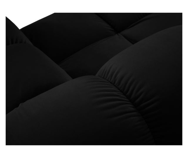 Модулен ъглов диван Milo Casa, Tropea, черен