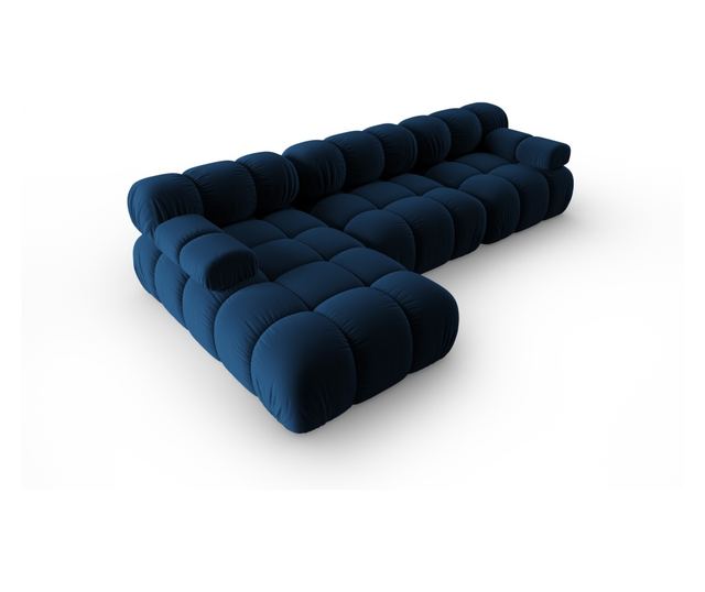 Модулен ъглов диван Milo Casa, Tropea, кралско синьо