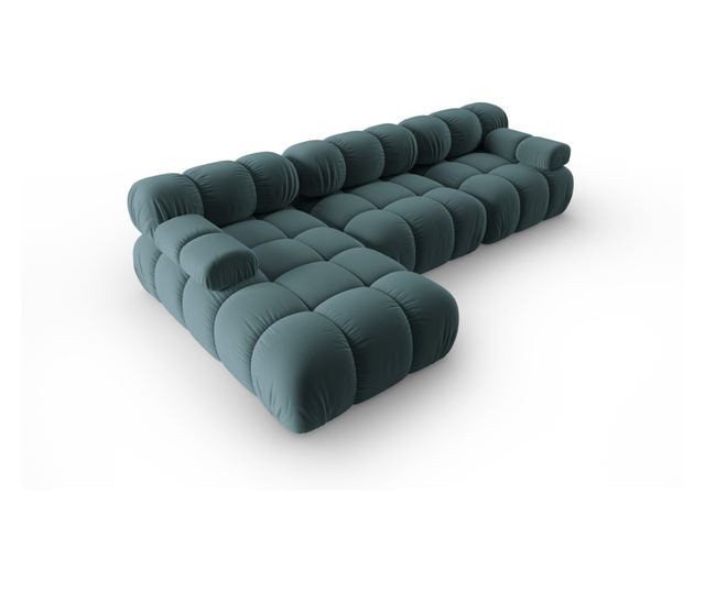 Модулен ъглов диван Milo Casa, Tropea, Тюркоаз