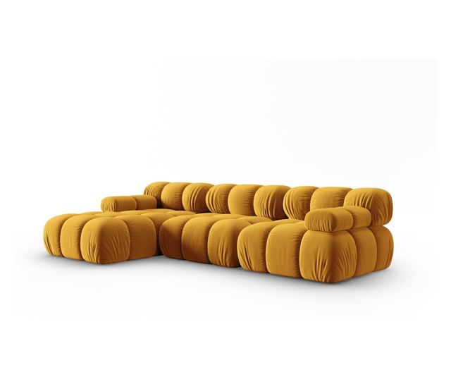 Модулен ъглов диван Milo Casa, Tropea, жълт