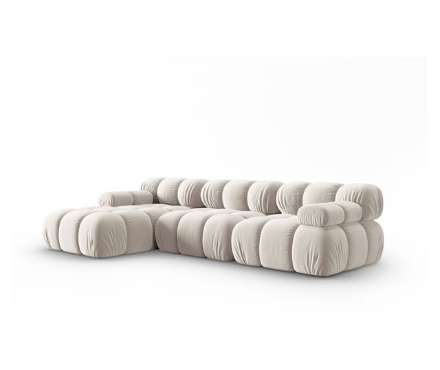 Модулен ъглов диван Milo Casa, Tropea, Светло бежов