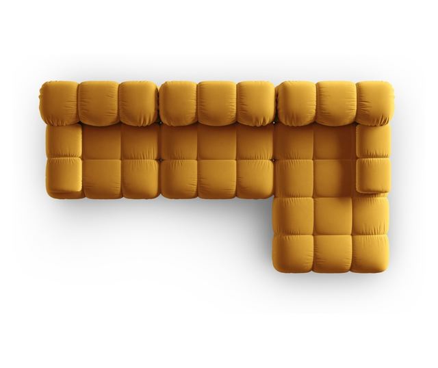 Модулен ъглов диван Milo Casa, Tropea, жълт