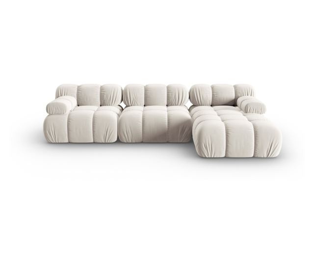 Модулен ъглов диван Milo Casa, Tropea, светлобежов