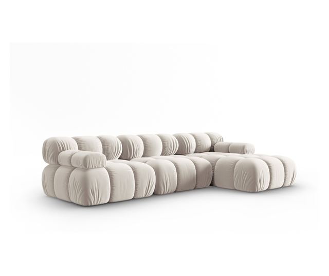 Модулен ъглов диван Milo Casa, Tropea, светлобежов