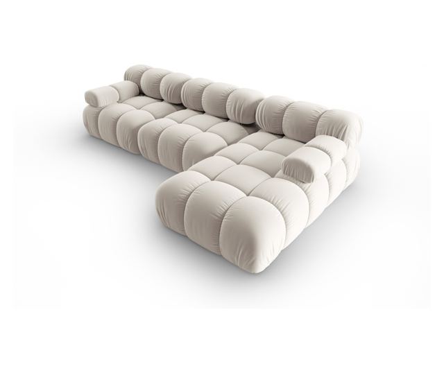 Модулен ъглов диван Milo Casa, Tropea, светлобежов