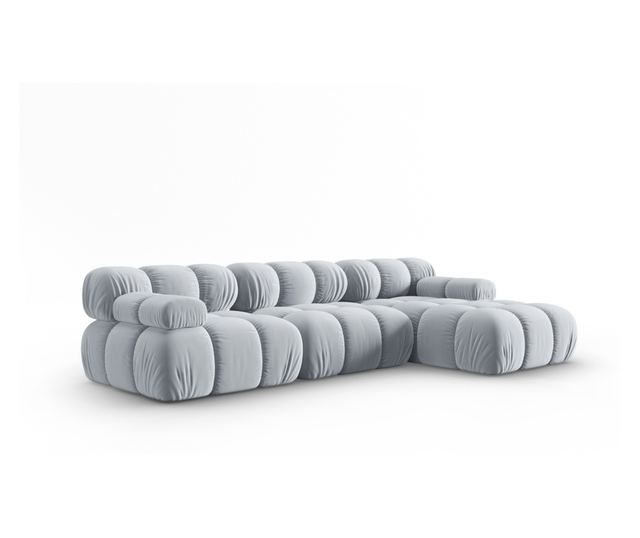 Модулен ъглов диван Milo Casa, Tropea, Светлосин