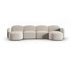 Micadoni Home Blair U-Shaped Sectional Sofa, Ecru