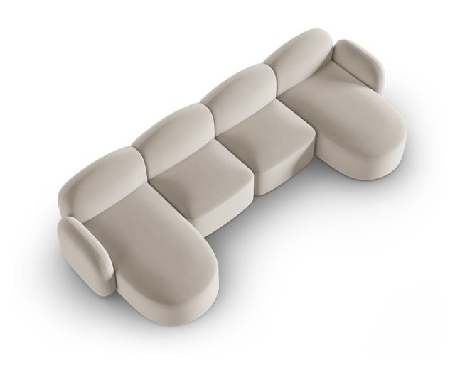 Micadoni Home Blair U-Shaped Sectional Sofa, Ecru