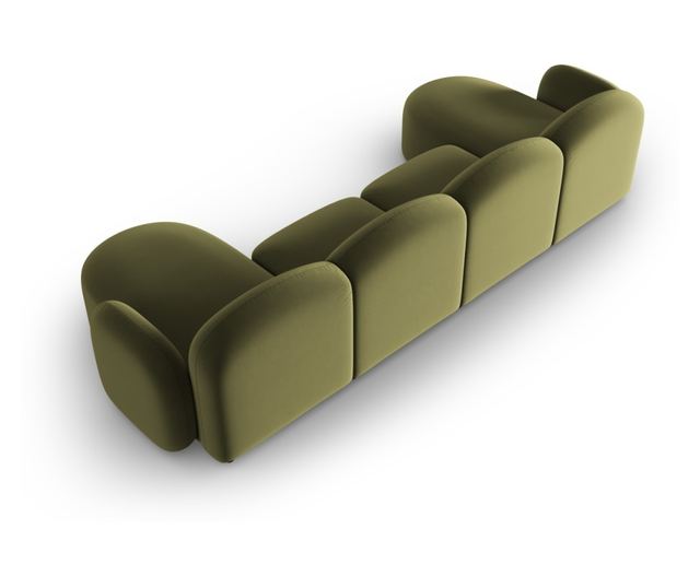 Micadoni Home Blair U-Shaped Sectional Sofa, Light Green