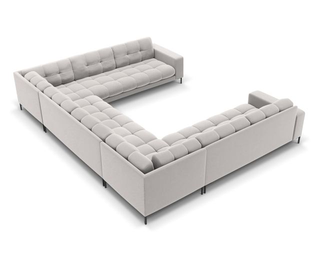 Ъглов диван Cosmopolitan Design Bali Silver U-образен