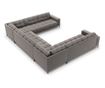 Ъглов диван Cosmopolitan Design Bali Light Gray U-Shape