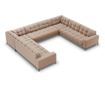Ъглов диван Cosmopolitan Design Bali U-образна форма, бежов