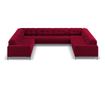 U-образен ъглов диван Cosmopolitan Design, Bali, червен