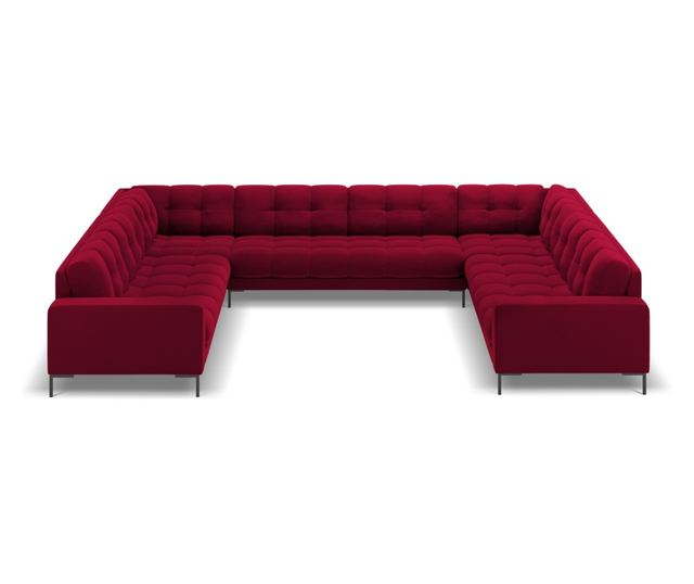 U-образен ъглов диван Cosmopolitan Design, Bali, червен
