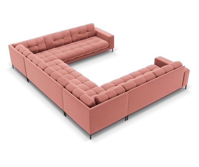 Ъглов диван с U-образна форма Cosmopolitan Design, Bali, розов