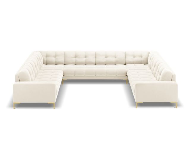 Ъглов диван с U-образна форма Cosmopolitan Design, Бали, Светло бежов