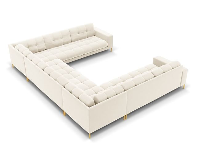 Ъглов диван с U-образна форма Cosmopolitan Design, Бали, Светло бежов