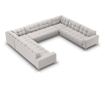 Ъглов диван Cosmopolitan Design Bali U-образен, Сребрист