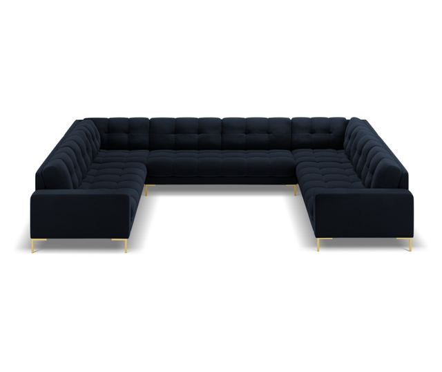 Ъглов диван Cosmopolitan Design Bali с U-образна форма, тъмно син