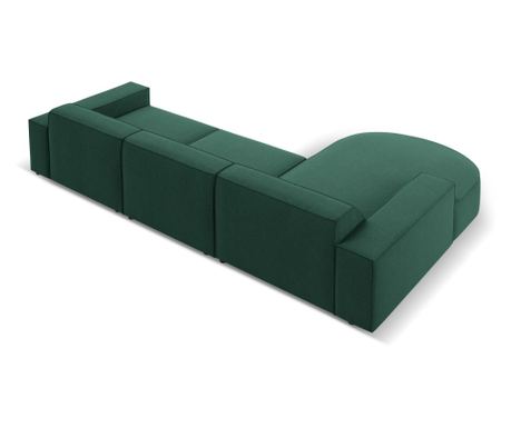 Kutna garnitura Micadoni Home 536240, Jodie, zelena, 70x166x284 cm