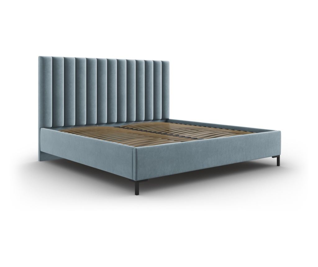 Κρεβάτι Micadoni Home 537891, Allison, Γαλάζιο, Επιφάνεια Ύπνου 160x200 εκ. - 4