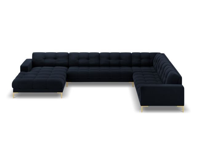 Ъглов диван Cosmopolitan Design Bali с U-образна форма, тъмно син