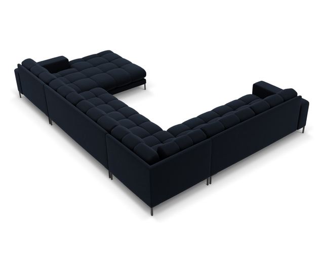 Ъглов диван Cosmopolitan Design Bali тъмносин, U-образен