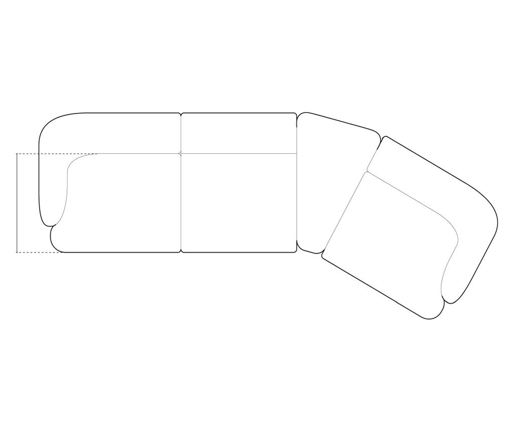 Micadoni Home Miley Модулен ъглов диван, Светлосив - 7