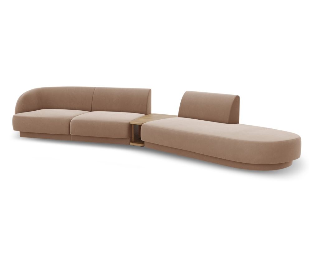 Micadoni Home Miley moduláris sarokgarnitúra, cappuccino színű - 4