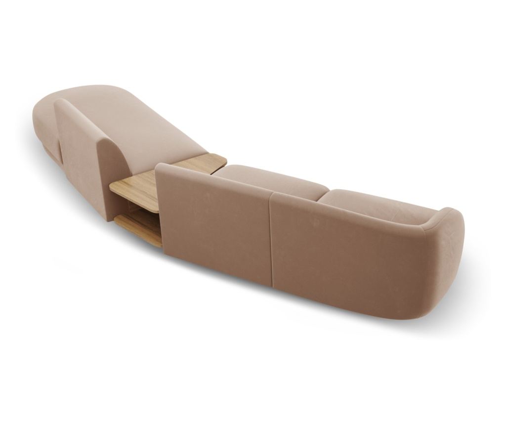 Micadoni Home Miley moduláris sarokgarnitúra, cappuccino színű - 5