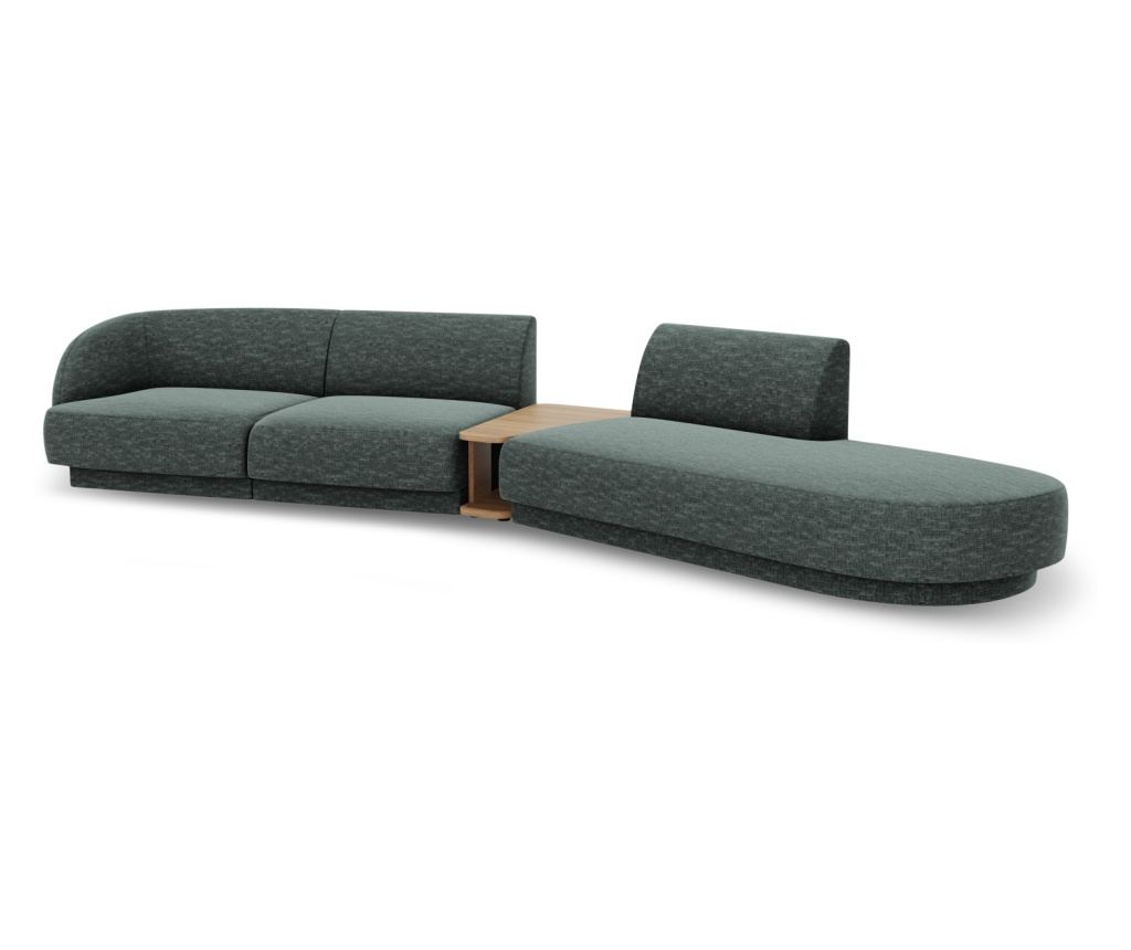 Micadoni Home Miley moduláris sarokgarnitúra, kék-zöld - 4
