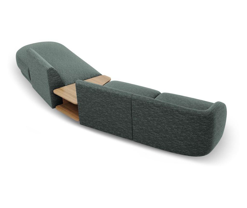 Micadoni Home Miley moduláris sarokgarnitúra, kék-zöld - 5