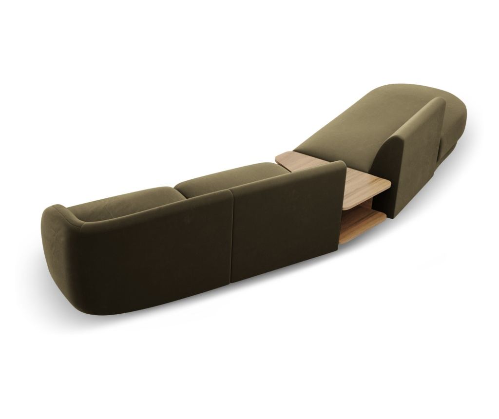 Modulár sarokülés Micadoni Home 538458, Miley, zöld, 70x153x358 cm - 5