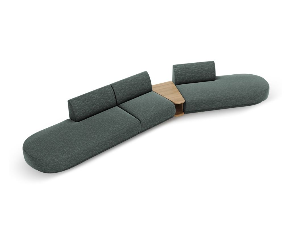Micadoni Home Miley moduláris sarokgarnitúra, kékeszöld - 3