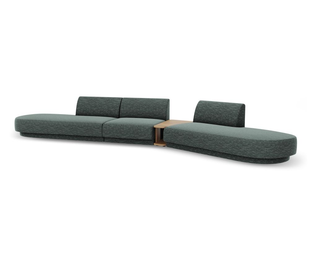 Micadoni Home Miley moduláris sarokgarnitúra, kékeszöld - 4