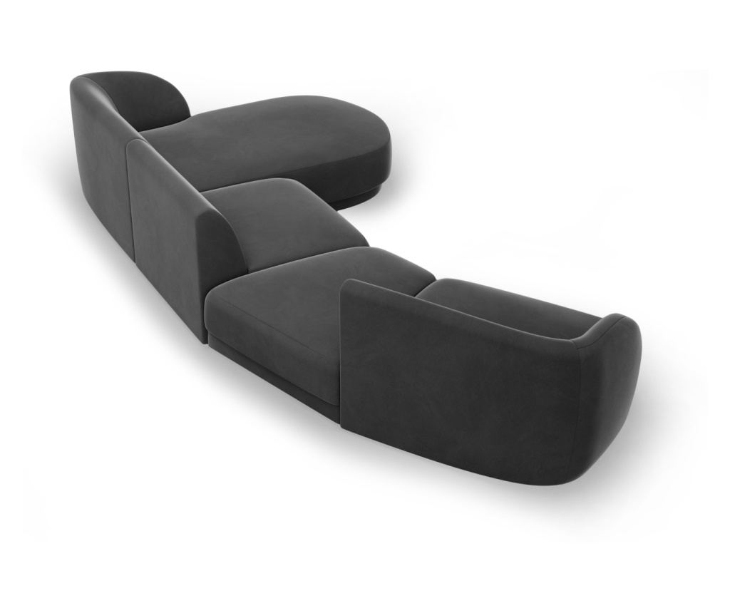 Moduláris sarokgarnitúra Micadoni Home 538518, Miley, szürke, 70x160x325 cm - 7
