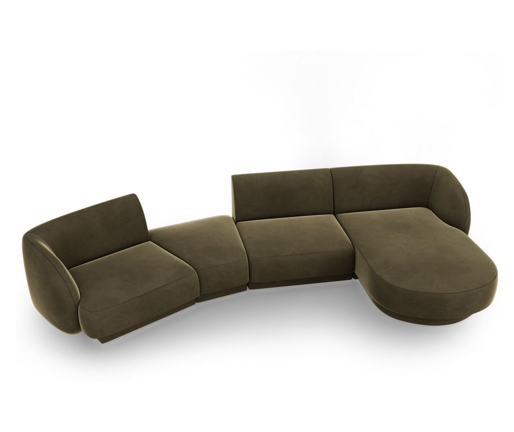 Moduláris sarokkanapé Micadoni Home 538518, Miley, Zöld, 70x160x325 cm - 2