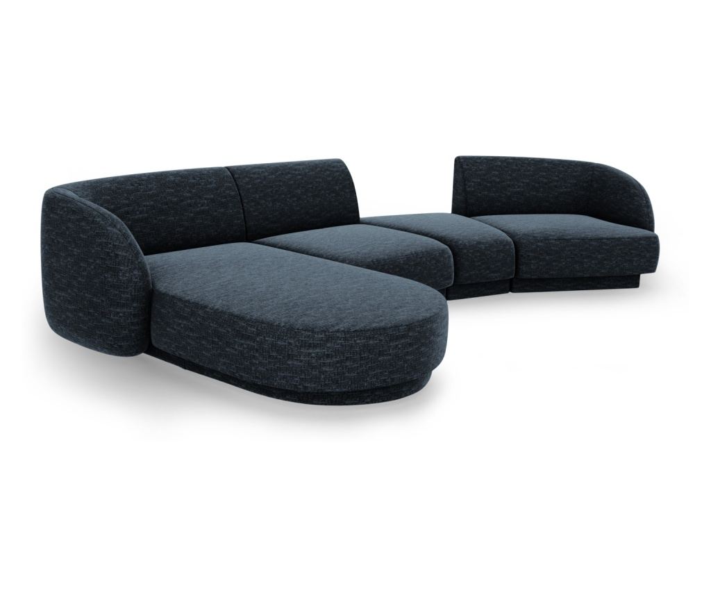 Micadoni Home Miley Moduláris Sarokgarnitúra, Királykék - 3