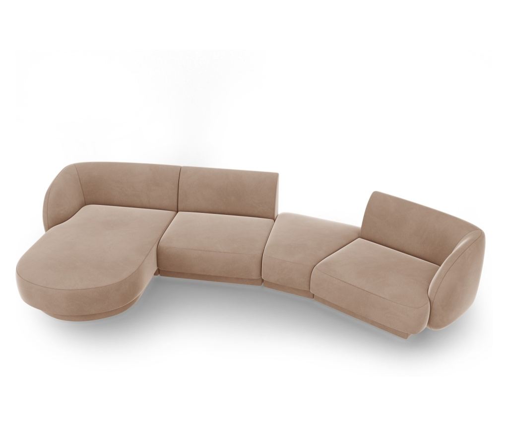 Micadoni Home Miley moduláris sarokgarnitúra, Cappuccino színű - 2