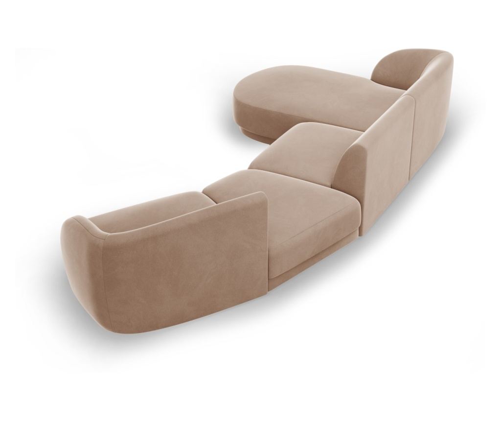 Micadoni Home Miley moduláris sarokgarnitúra, Cappuccino színű - 4