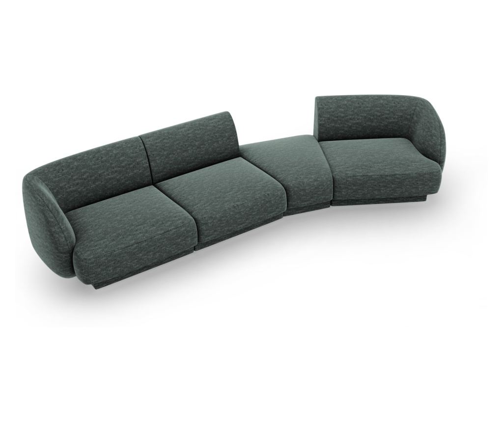 Micadoni Home Miley moduláris sarokgarnitúra, kék-zöld - 2