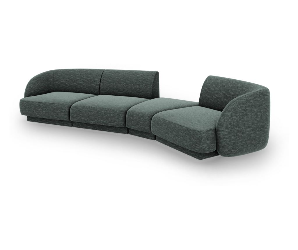 Micadoni Home Miley moduláris sarokgarnitúra, kék-zöld - 3